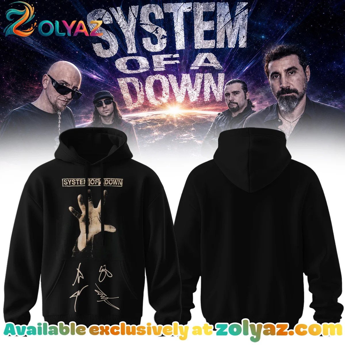 System of a Down Europe UK Stadium Tour Shirt & Hoodie (Design 12)