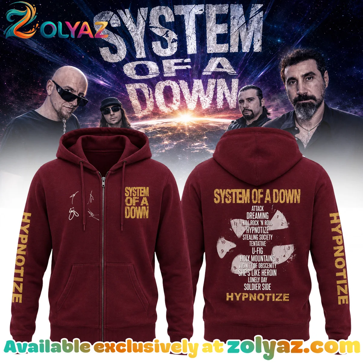 System of a Down Europe UK Stadium Tour T-Shirt & Hoodie - Series 22