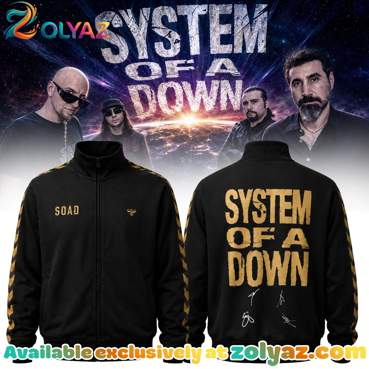 System of a Down Europe UK Stadium Tour Zip Jacket - Variant 23