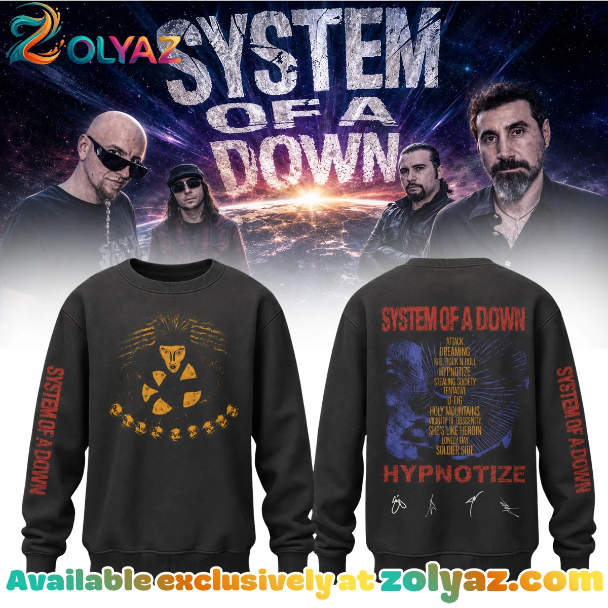 System of a Down Europe UK Stadium Tour Shirt & Hoodie (Style 14)
