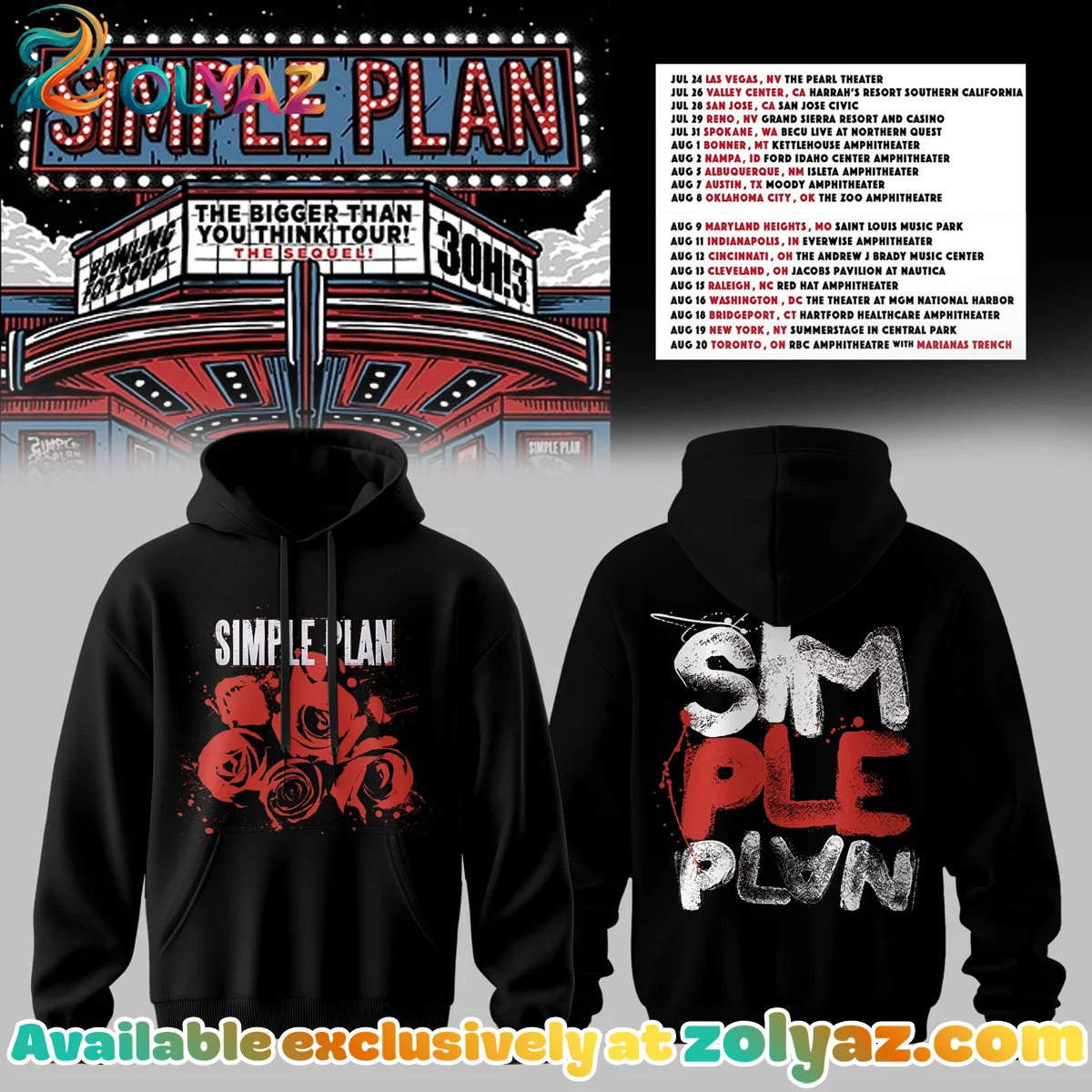The Bigger Than You Think Tour Shirt & Hoodie (Style 4)