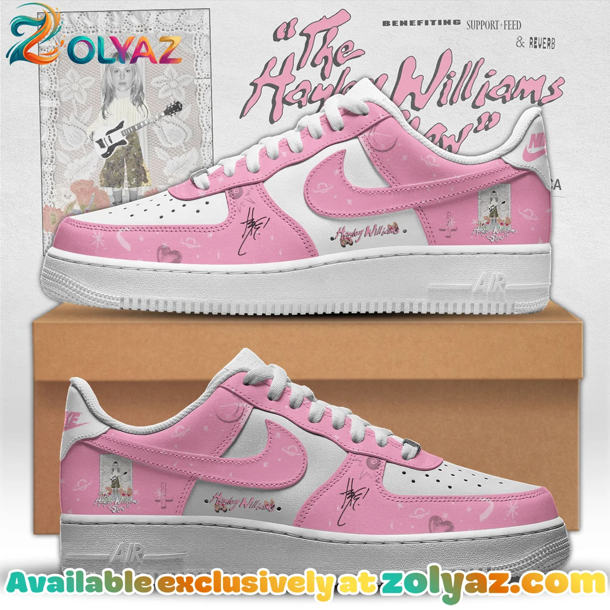 The Hayley Williams Show Custom Air Force 1 & Jordan 1 Shoes (Design 1)