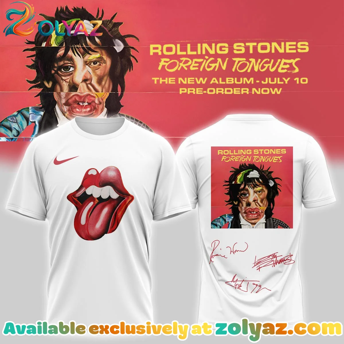 The Rolling Stones Foreign Tongues Album T-Shirt & Hoodie (Style 13)