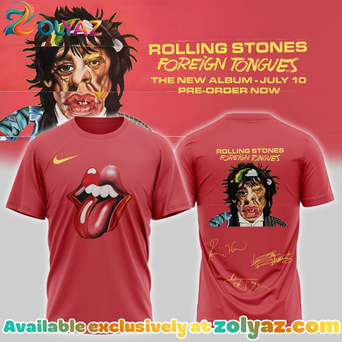 The Rolling Stones Foreign Tongues Album T-Shirt & Hoodie (Release 15)