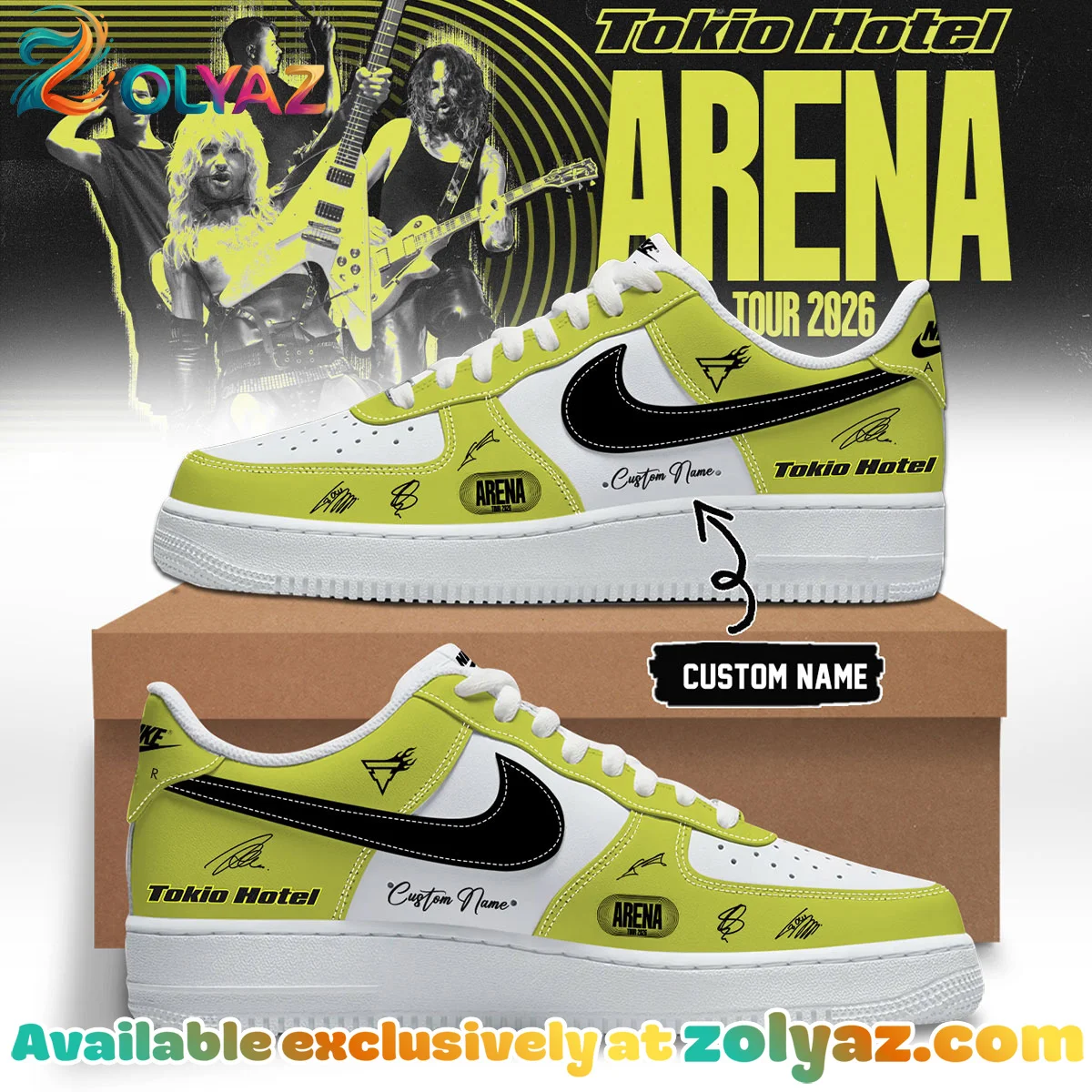 Tokio Hotel ARENA TOUR Custom Air Force 1 & Jordan 1 Shoes - Part 15