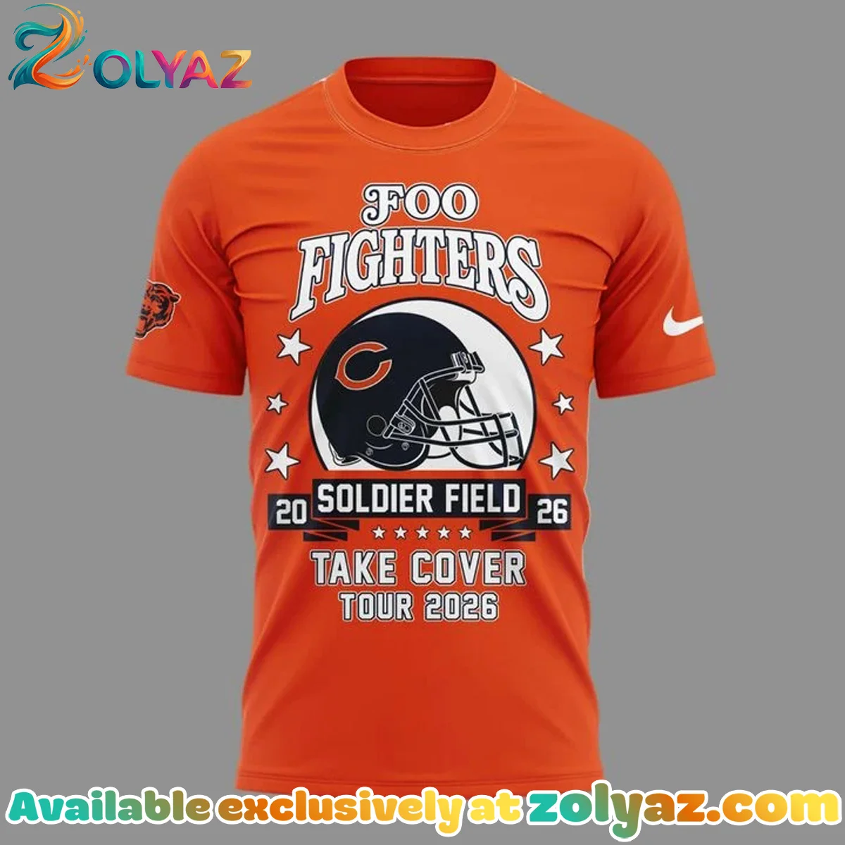 Chicago Bears x Foo Fighters - Take Cover Tour Shirt & Hoodie - Variant 2 Chicago Bears x Foo Fighters - Take Cover Tour Shirt & Hoodie - Variant 2