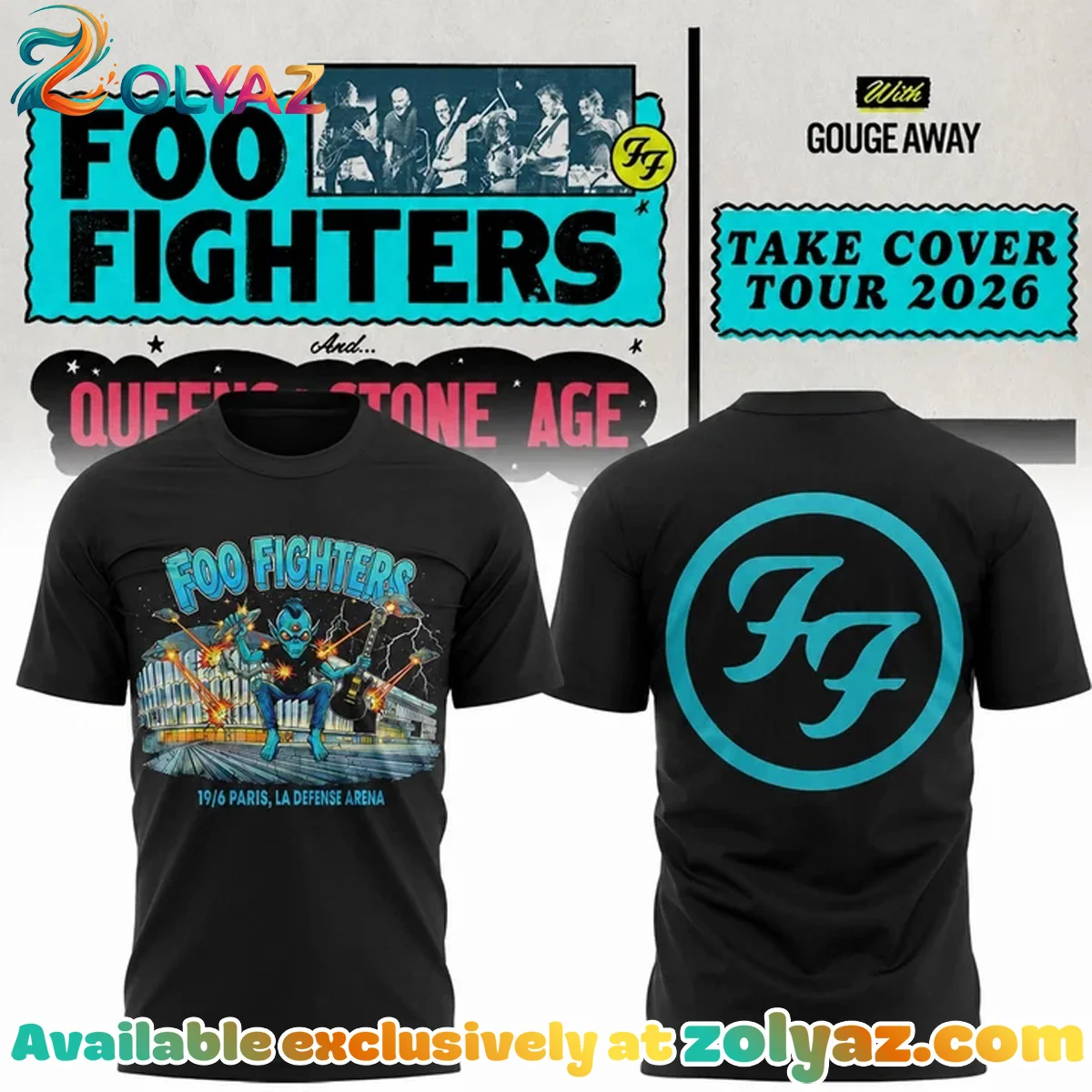 Foo Fighters Take Cover Tour Shirt & Hoodie