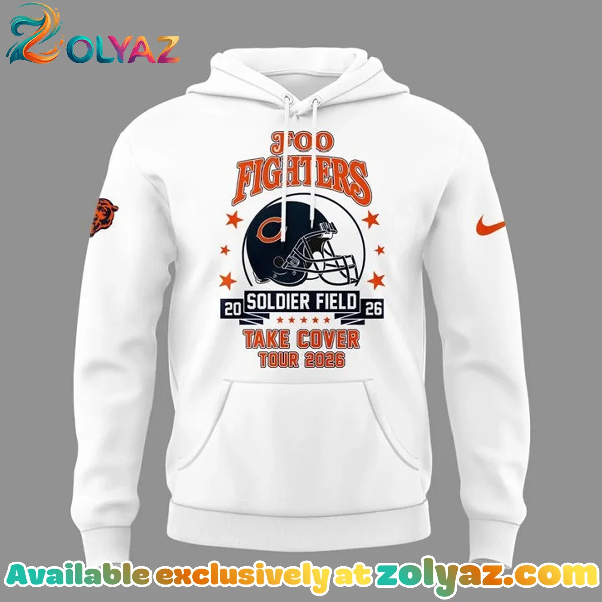 Chicago Bears x Foo Fighters - Take Cover Tour T-Shirt & Hoodie - Series 3 Chicago Bears x Foo Fighters - Take Cover Tour T-Shirt & Hoodie - Series 3