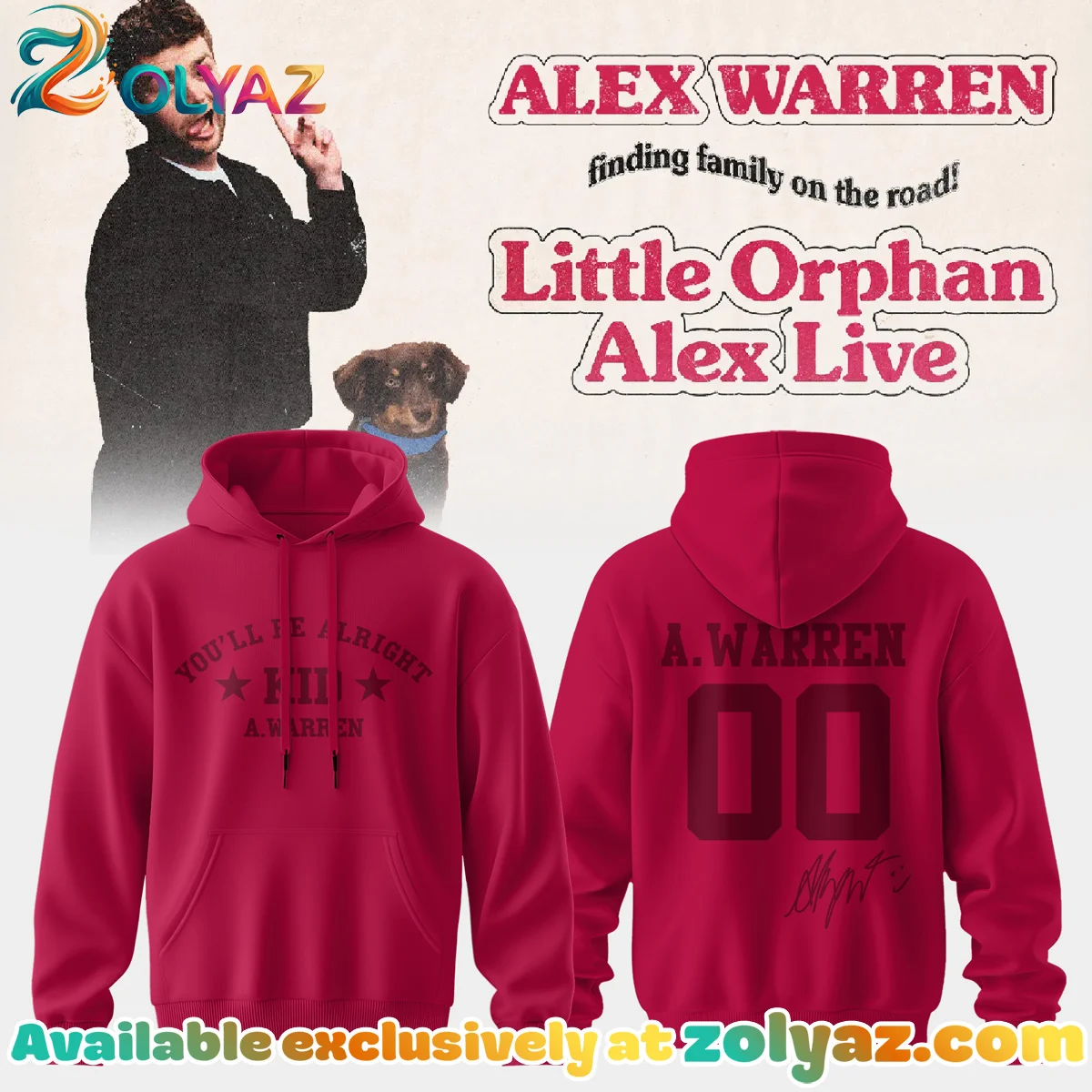 Alex Warren Little Orphan Alex T-Shirt & Hoodie - Series 1