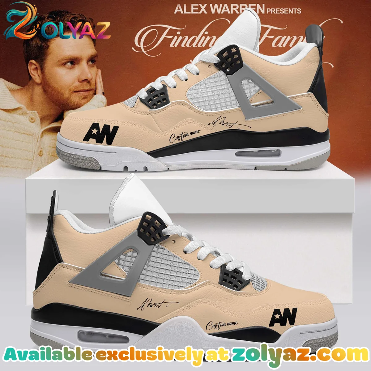 Alex Warren Little Orphan Alex Custom Air Force 1 & Jordan 1 Shoes (Style 22)
