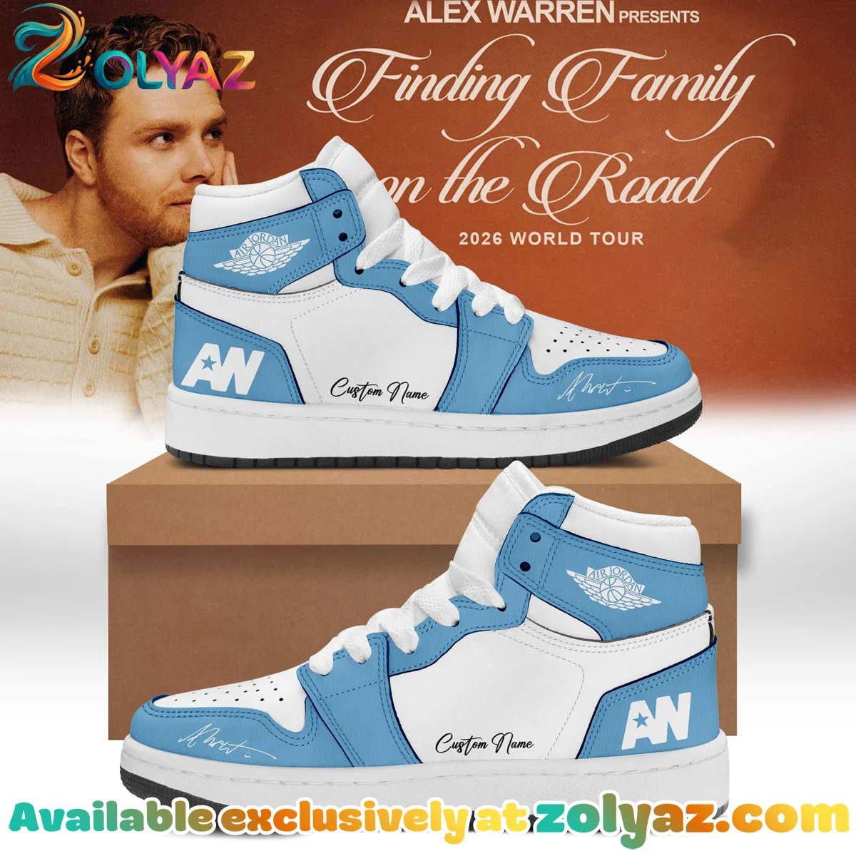 Alex Warren Little Orphan Alex Custom Air Force 1 & Jordan 1 Shoes (Design 25)