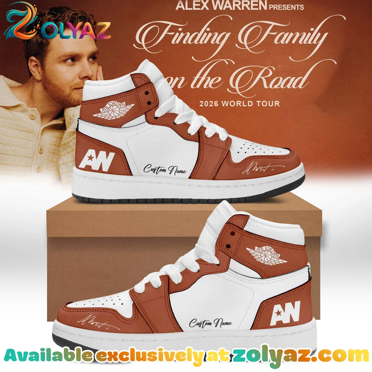 Alex Warren Little Orphan Alex Custom Air Force 1 & Jordan 1 Shoes - Series 23