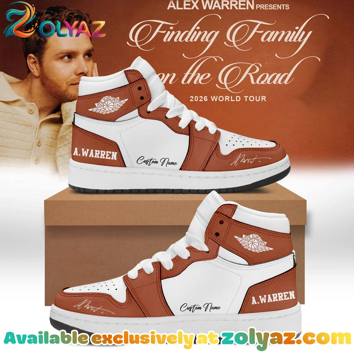 Alex Warren Little Orphan Alex Custom Air Force 1 & Jordan 1 Shoes - Series 11