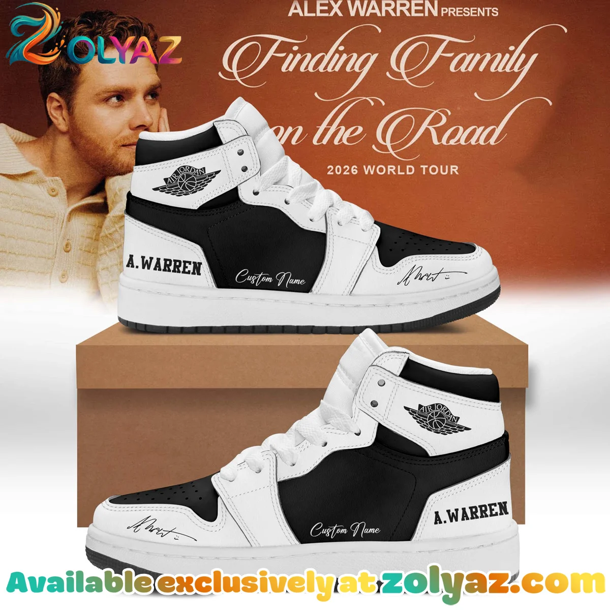 Alex Warren Little Orphan Alex Custom Air Force 1 & Jordan 1 Shoes (Release 13)