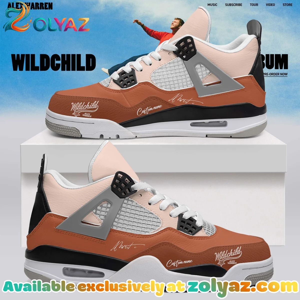 Alex Warren Little Orphan Alex Custom Air Force 1 & Jordan 1 Shoes [Batch 23]
