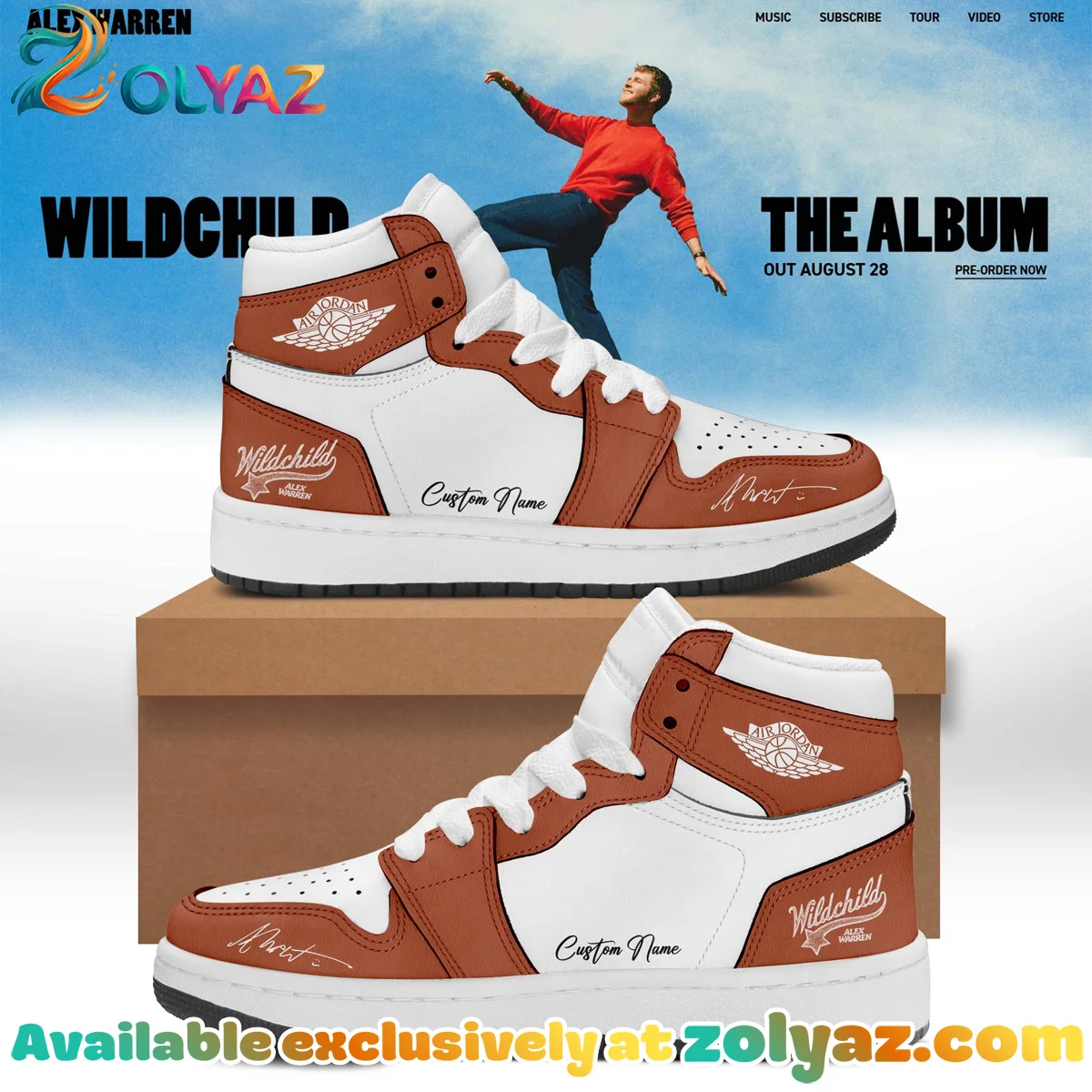 Alex Warren Little Orphan Alex Tour Custom Air Force 1 & Jordan 1 Shoes [Batch 2]
