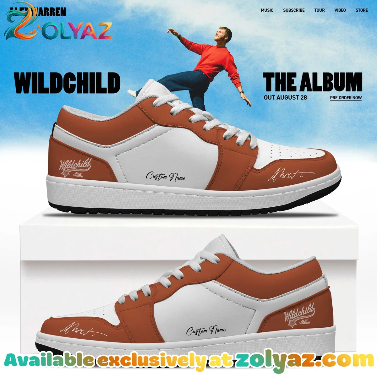 Alex Warren Little Orphan Alex Tour Custom Air Force 1 & Jordan 1 Shoes [Batch 9]