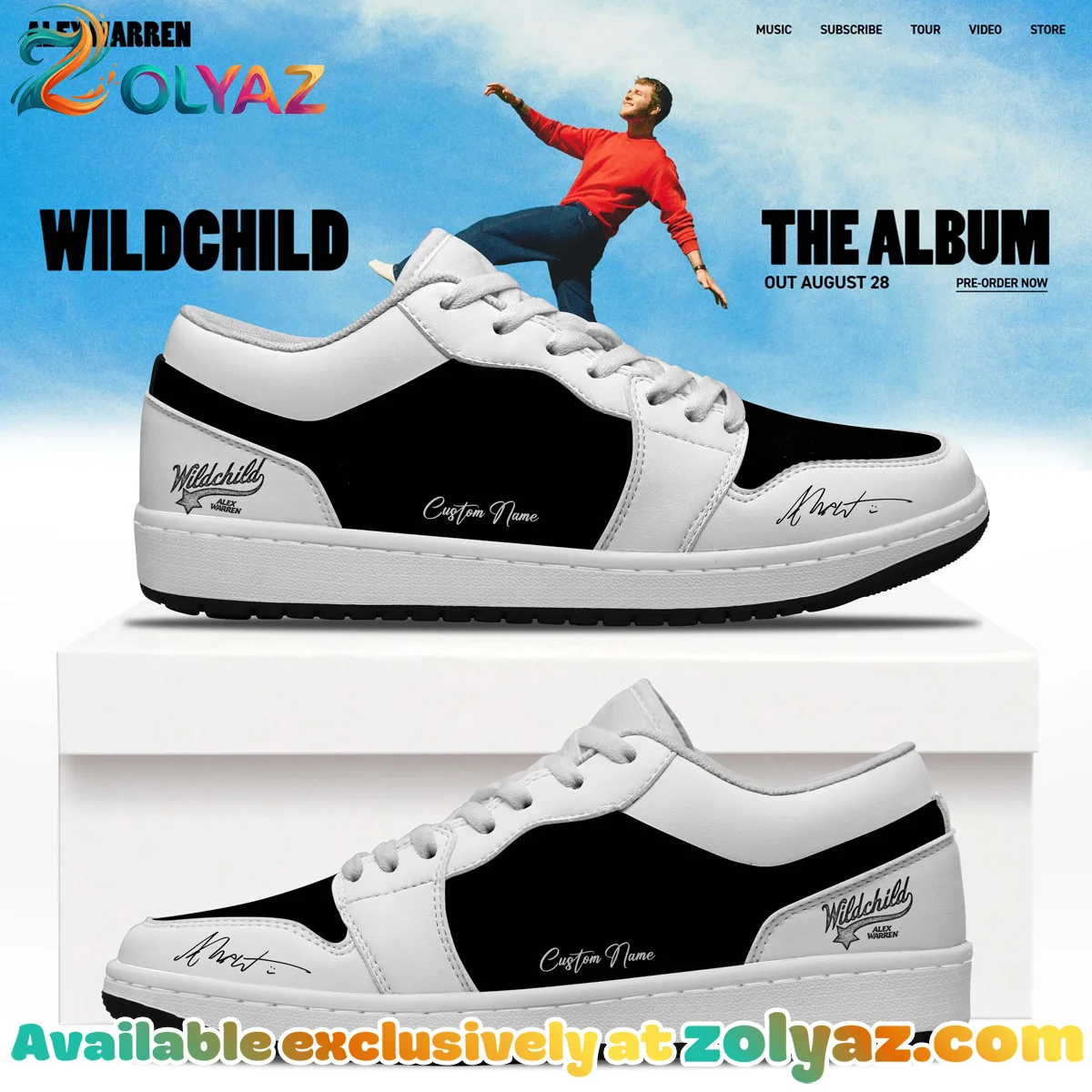 Alex Warren Little Orphan Alex Tour Custom Air Force 1 & Jordan 1 Shoes [Batch 7]
