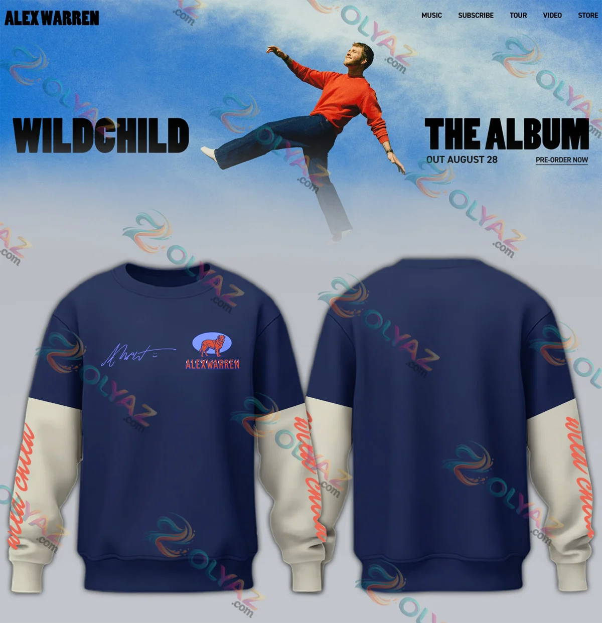 Alex Warren Little Orphan Alex Tour T-Shirt & Hoodie (Design 12)