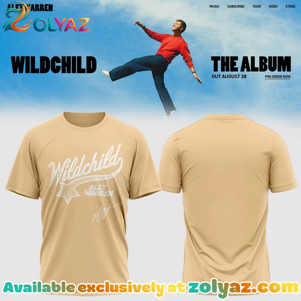 Alex Warren Little Orphan Alex Tour Shirt & Hoodie [Batch 15]