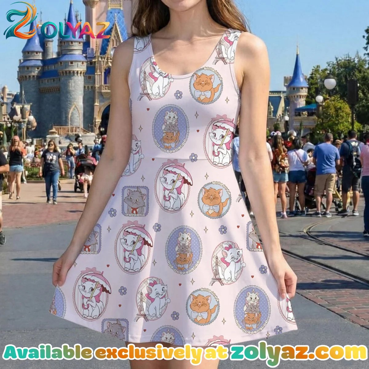 Aristocats Marie & Toulouse Skater Dress Aristocats Marie & Toulouse Skater Dress