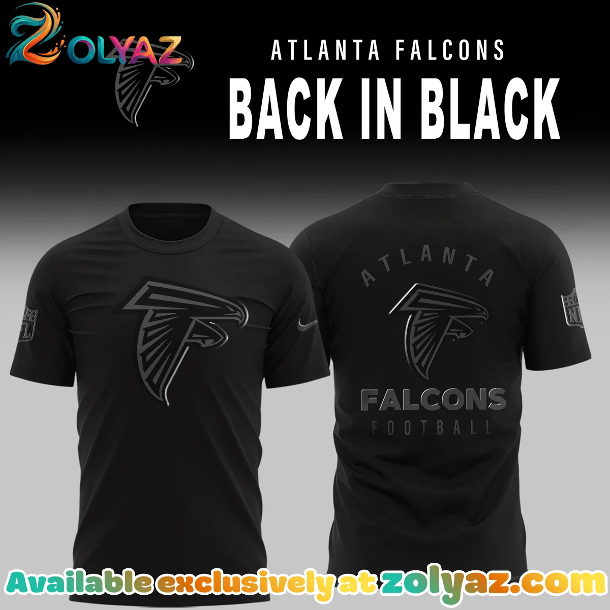 Atlanta Falcons Back In Black T-Shirt & Hoodie (Release 1) Atlanta Falcons Back In Black T-Shirt & Hoodie (Release 1)
