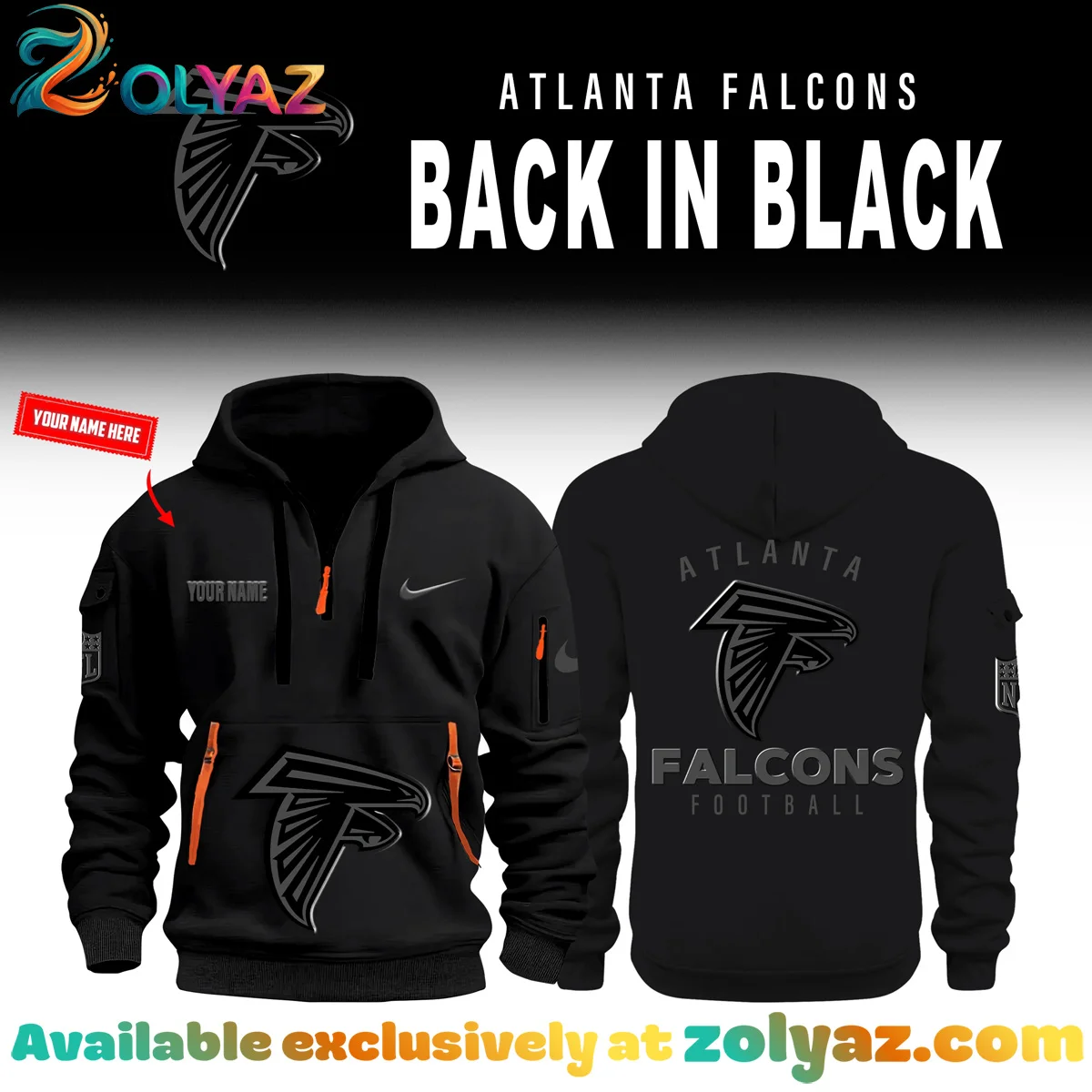Atlanta Falcons Back In Black Jacket [Batch 2]