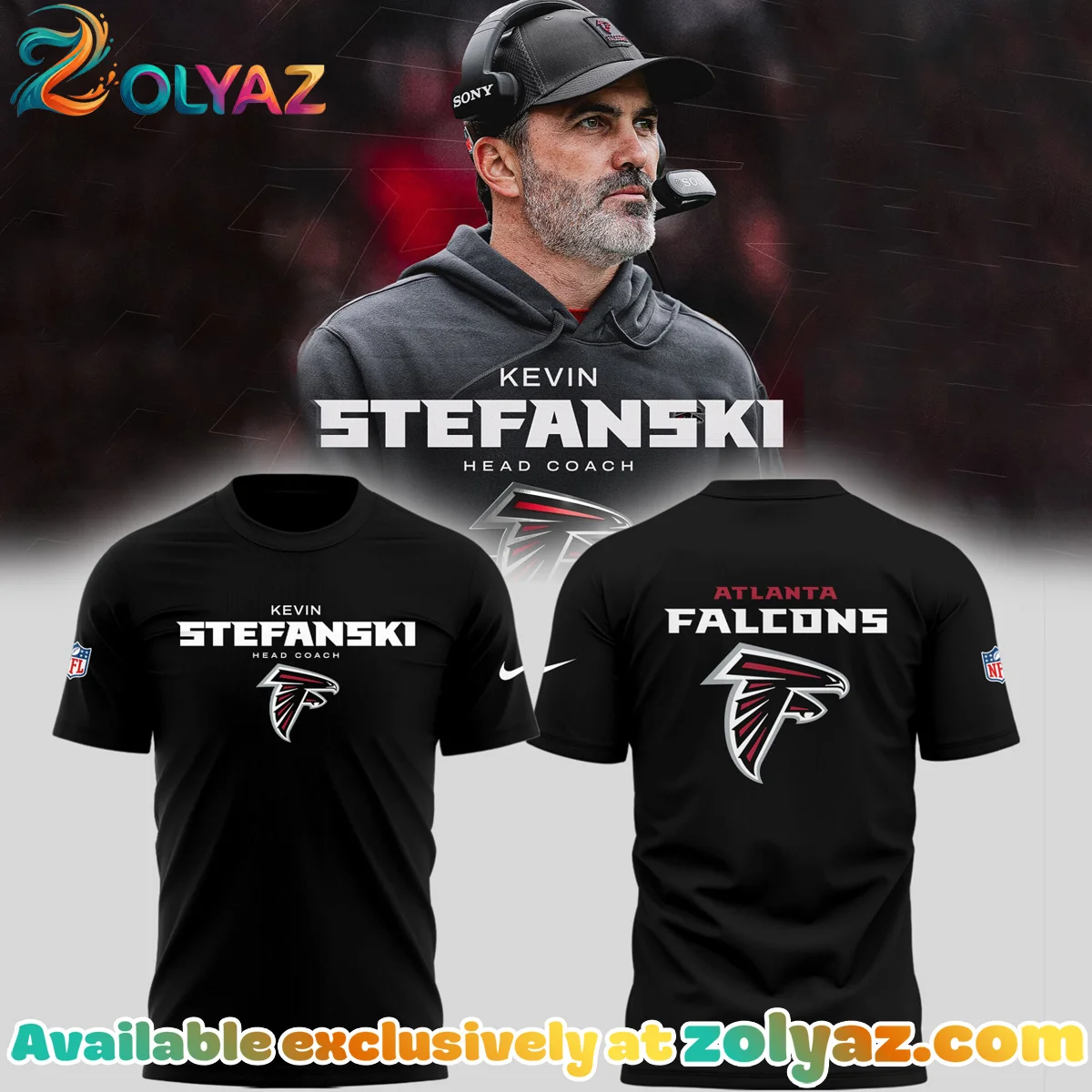 Atlanta Falcons Kevin Stefanski T-Shirt & Hoodie (Style 7)