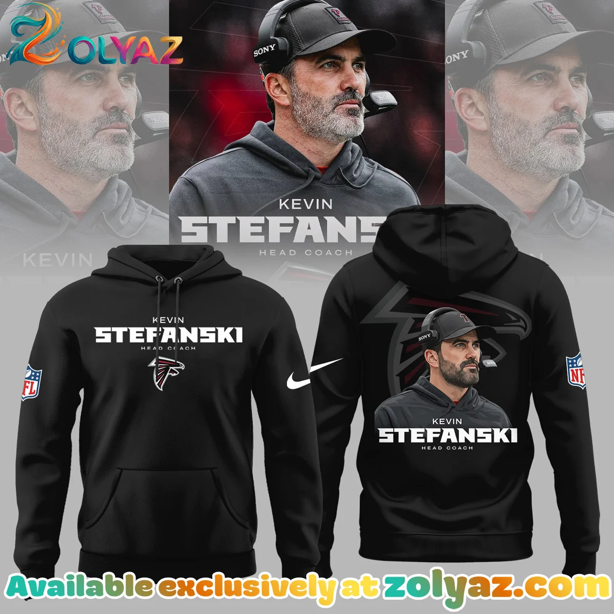 Atlanta Falcons Kevin Stefanski Shirt & Hoodie (Style 3)