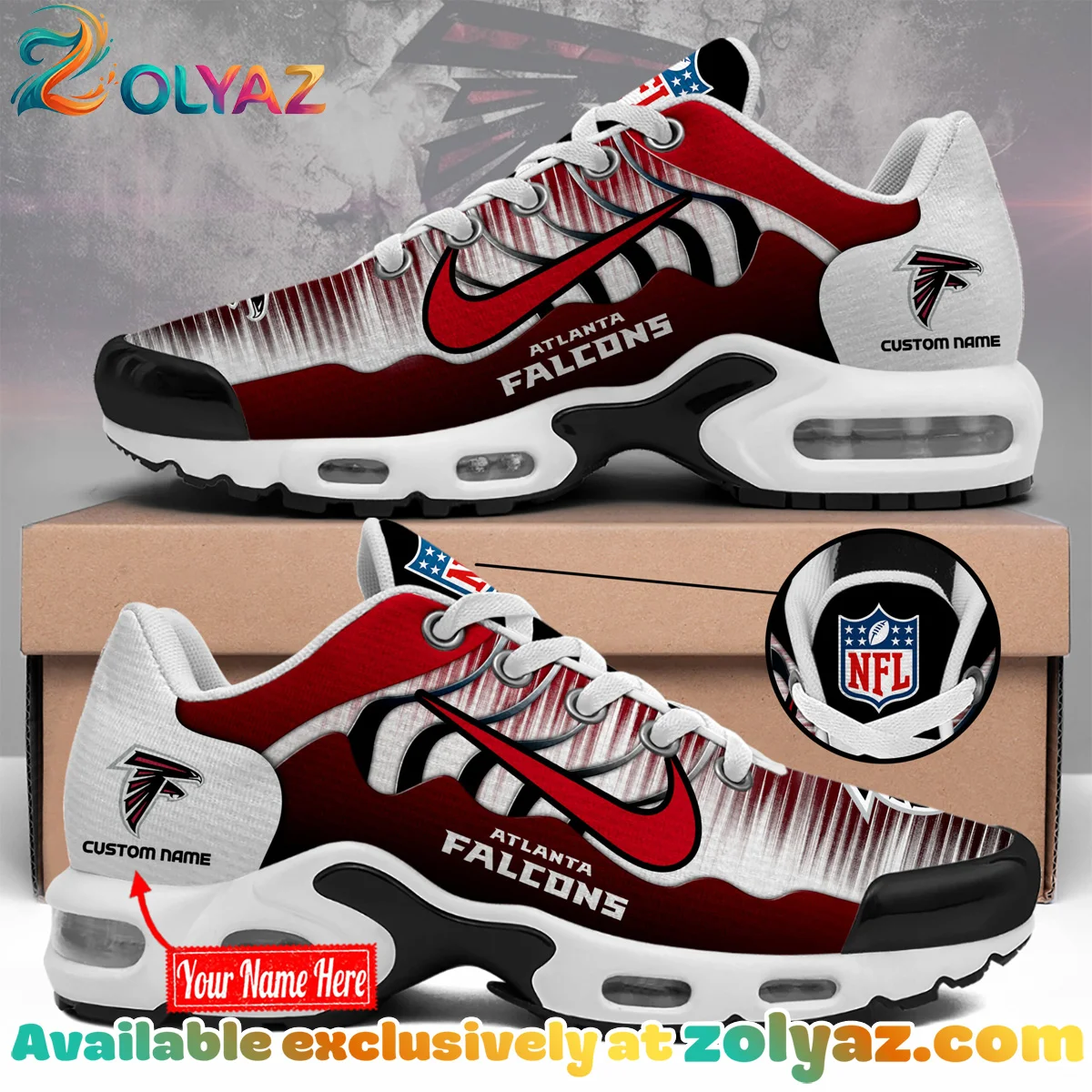 Atlanta Falcons Custom Air Force 1 & Jordan 1 Shoes
