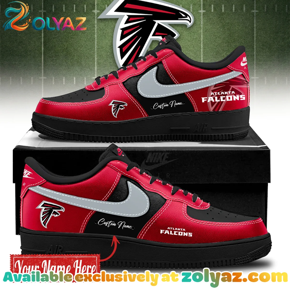 Atlanta Falcons Custom Air Force 1 & Jordan 1 Shoes (Style 5)