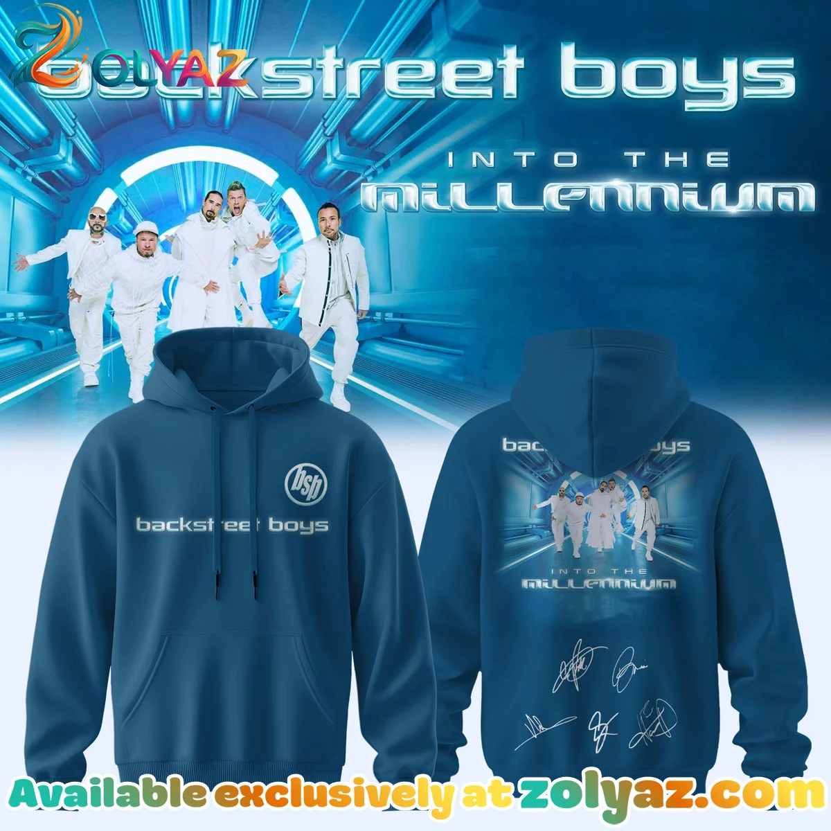 Backstreet Boys Into The Millennium Signature T-Shirt & Hoodie - Variant 17