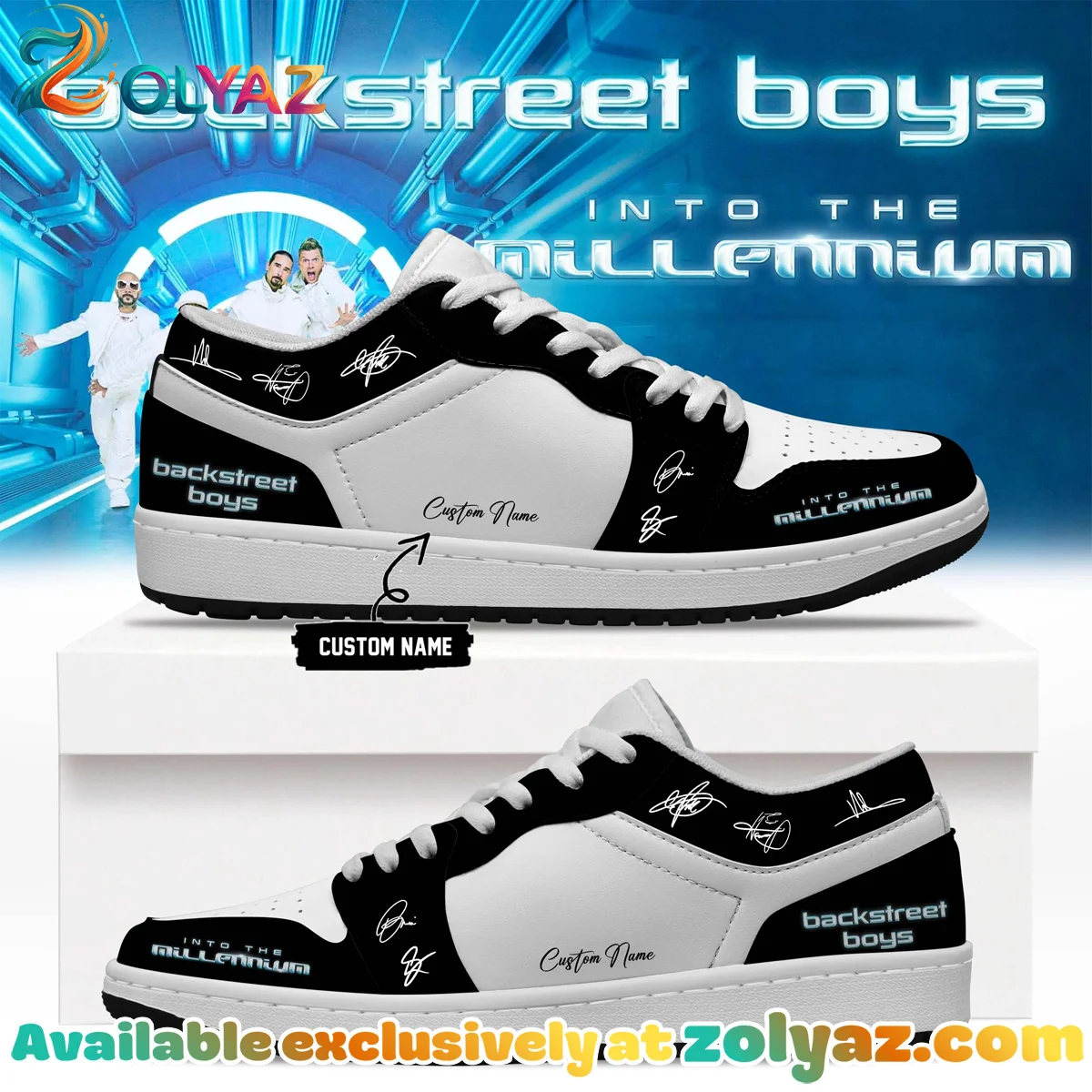 Backstreet Boys Into The Millennium Signature Custom Air Force 1 & Jordan 1 Shoes (Style 11)