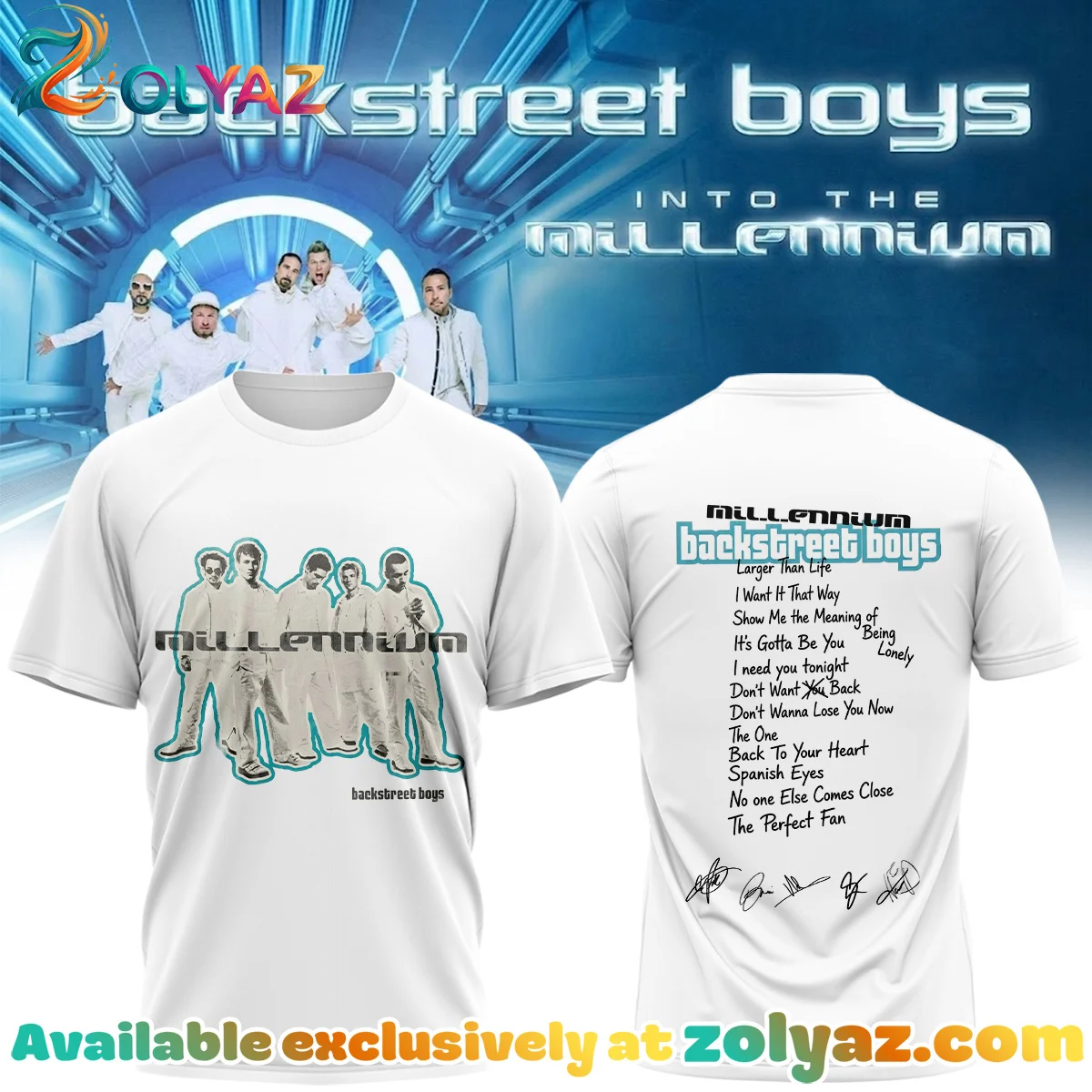 Backstreet Boys Into The Millennium Signature T-Shirt & Hoodie [Drop 12]