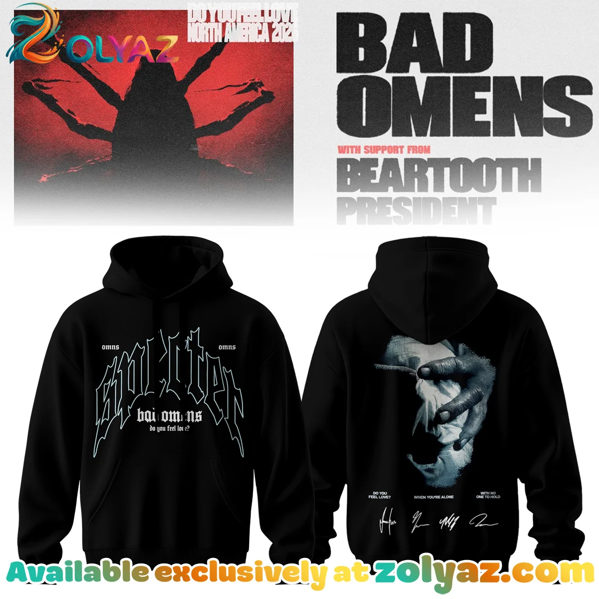 Bad Omens Do You Feel Love Tour T-Shirt & Hoodie [Drop 6]