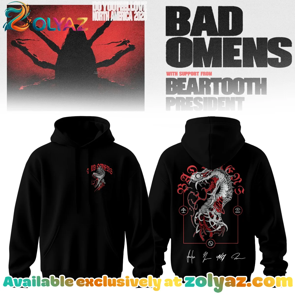 Bad Omens Do You Feel Love Tour Shirt & Hoodie (Release 1)