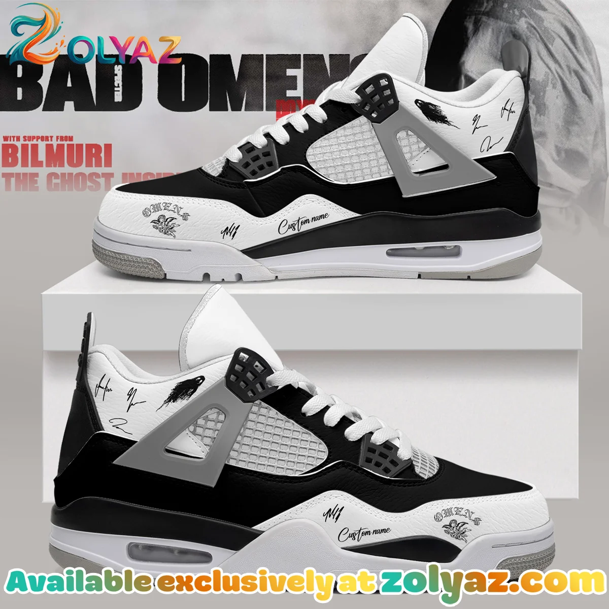 Bad Omens Do You Feel Love Tour Custom Air Force 1 & Jordan 1 Shoes - Variant 9