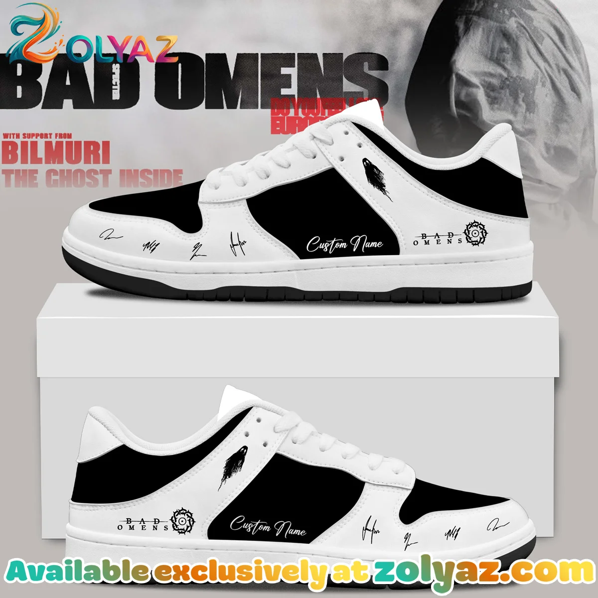 Bad Omens Do You Feel Love Tour Custom Air Force 1 & Jordan 1 Shoes - Series 17