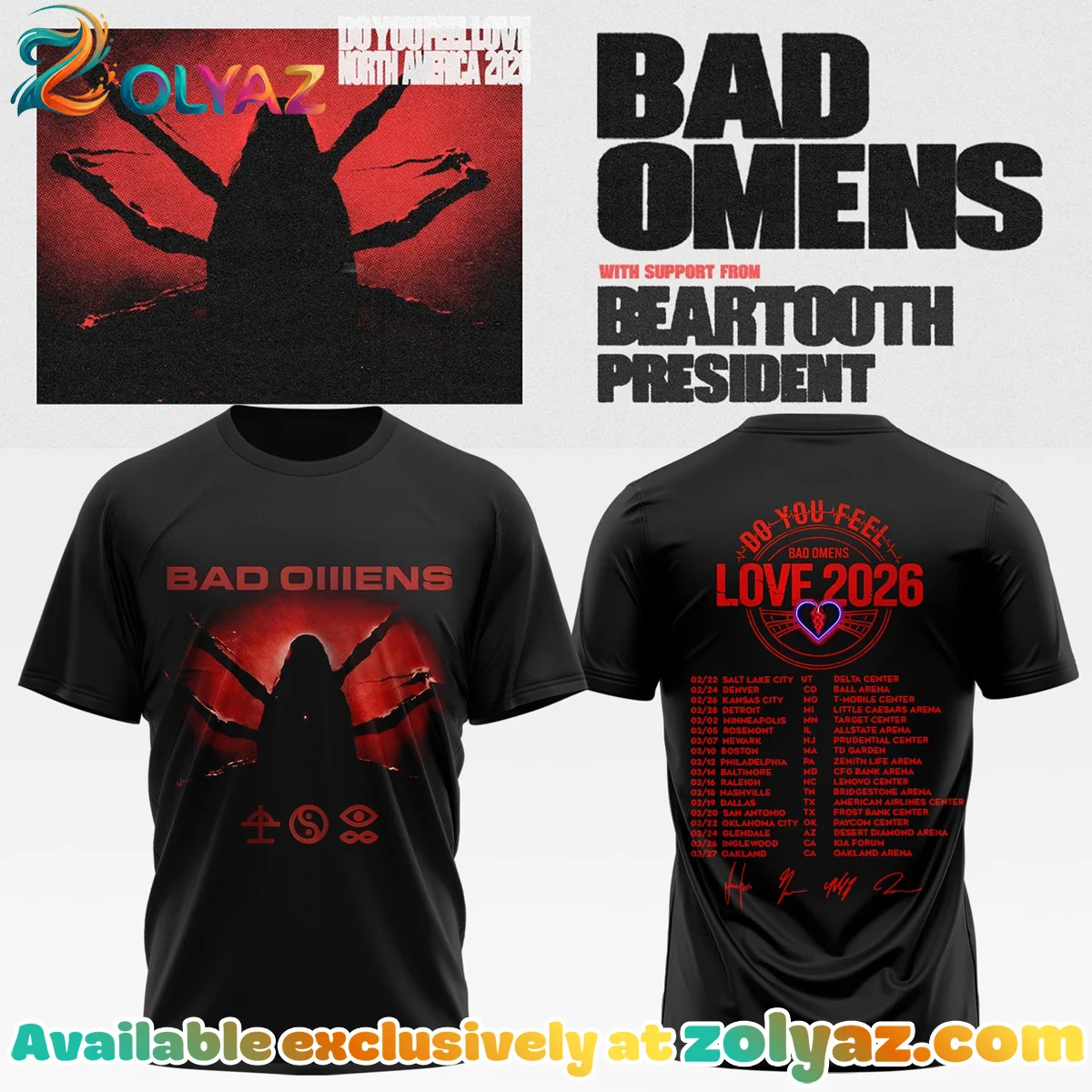 Bad Omens Do You Feel Love Tour T-Shirt & Hoodie (Design 11)