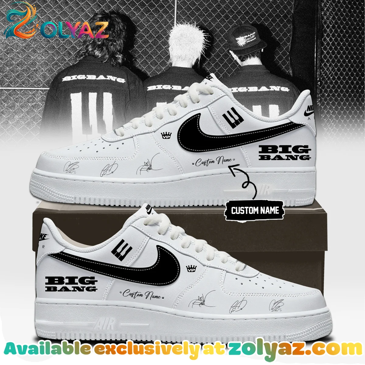 Big Bang Custom Air Force 1 & Jordan 1 Shoes (Style 9)