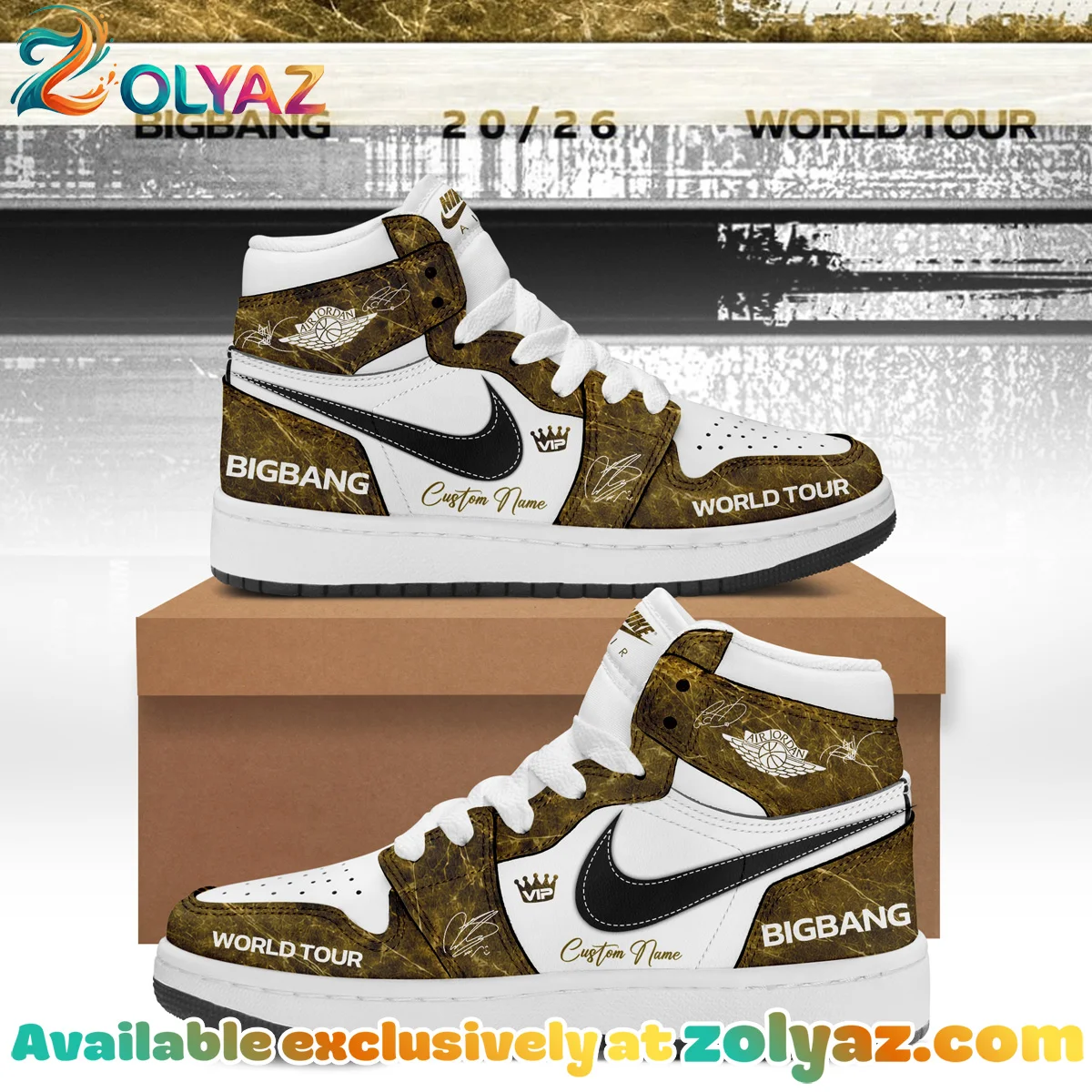 Big Bang Custom Air Force 1 & Jordan 1 Shoes (Design 1)