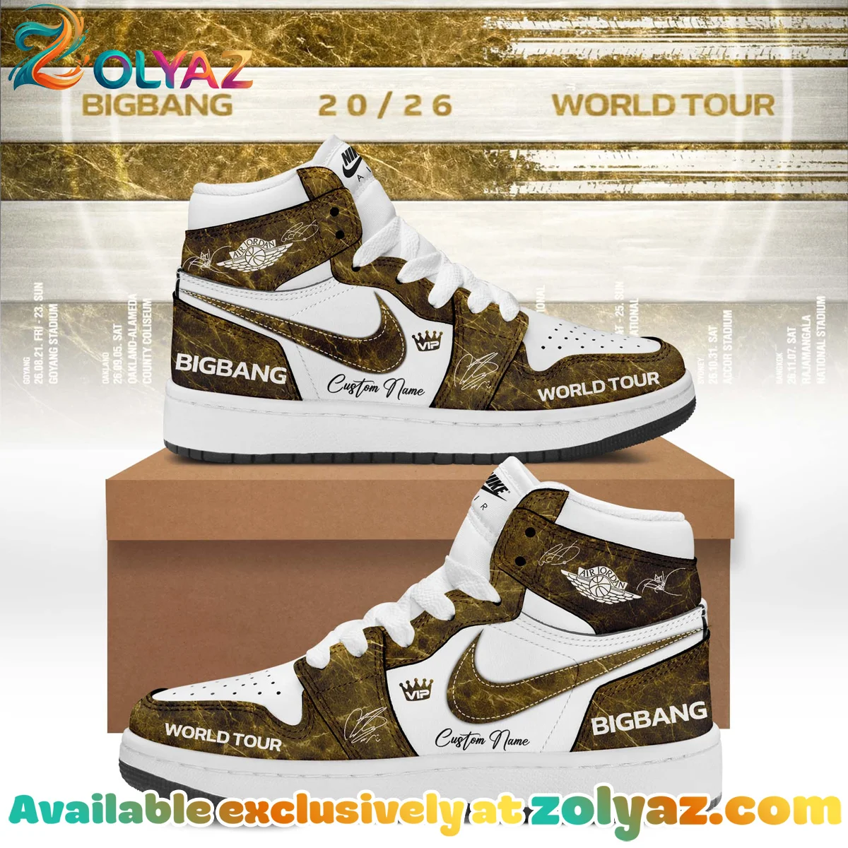 Big Bang Custom Air Force 1 & Jordan 1 Shoes (Design 5)