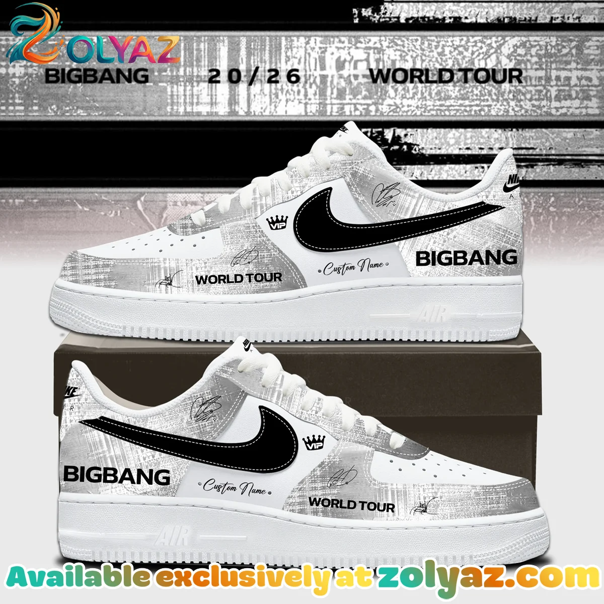 Big Bang Custom Air Force 1 & Jordan 1 Shoes (Style 6)