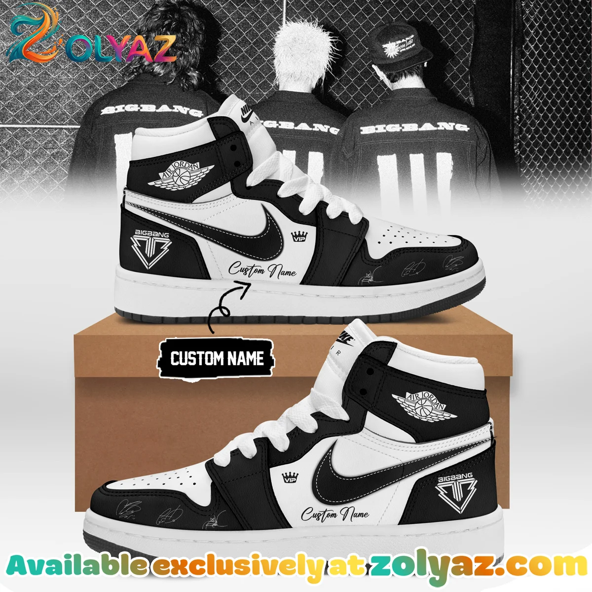 Big Bang Custom Air Force 1 & Jordan 1 Shoes (Design 10)