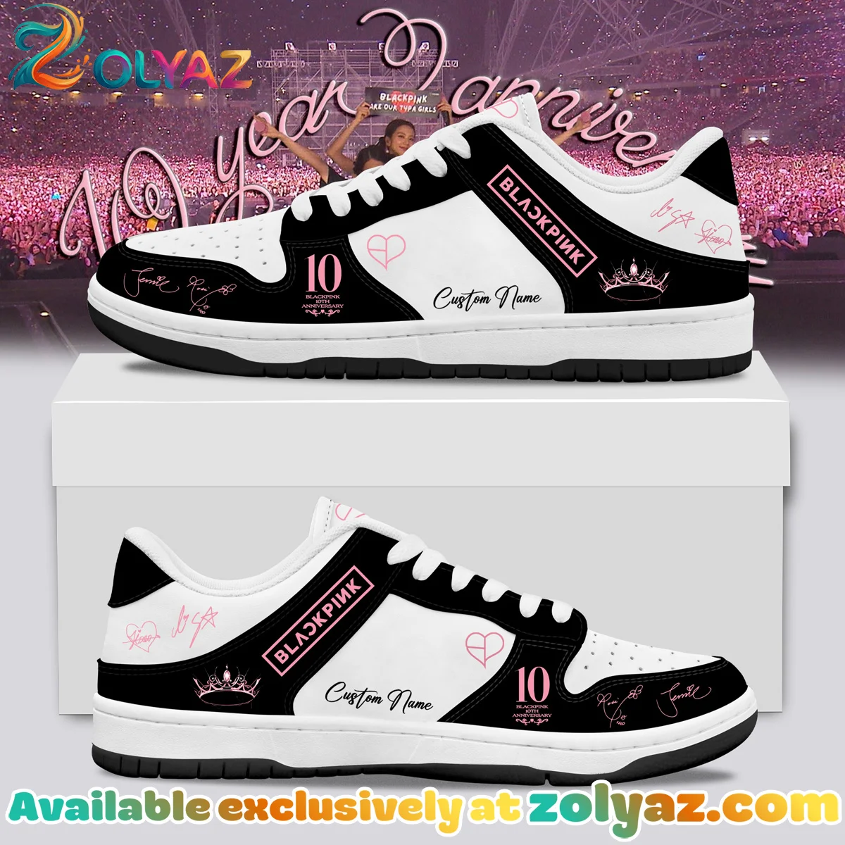 BLACKPINK Signature Custom Air Force 1 & Jordan 1 Shoes (Style 2)