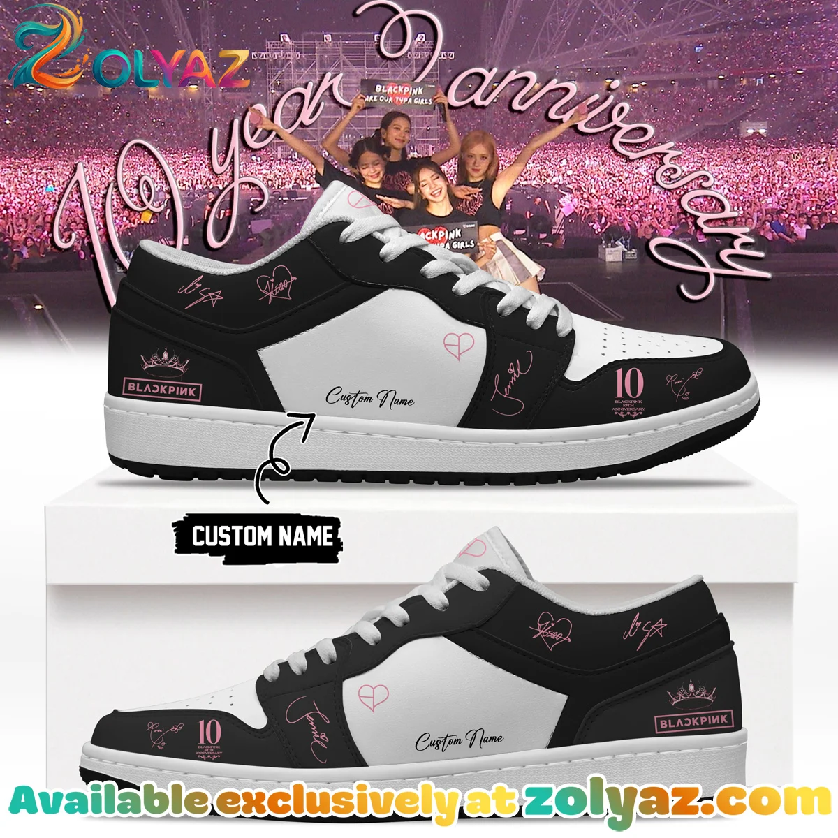 BLACKPINK Signature Custom Air Force 1 & Jordan 1 Shoes (Style 7)
