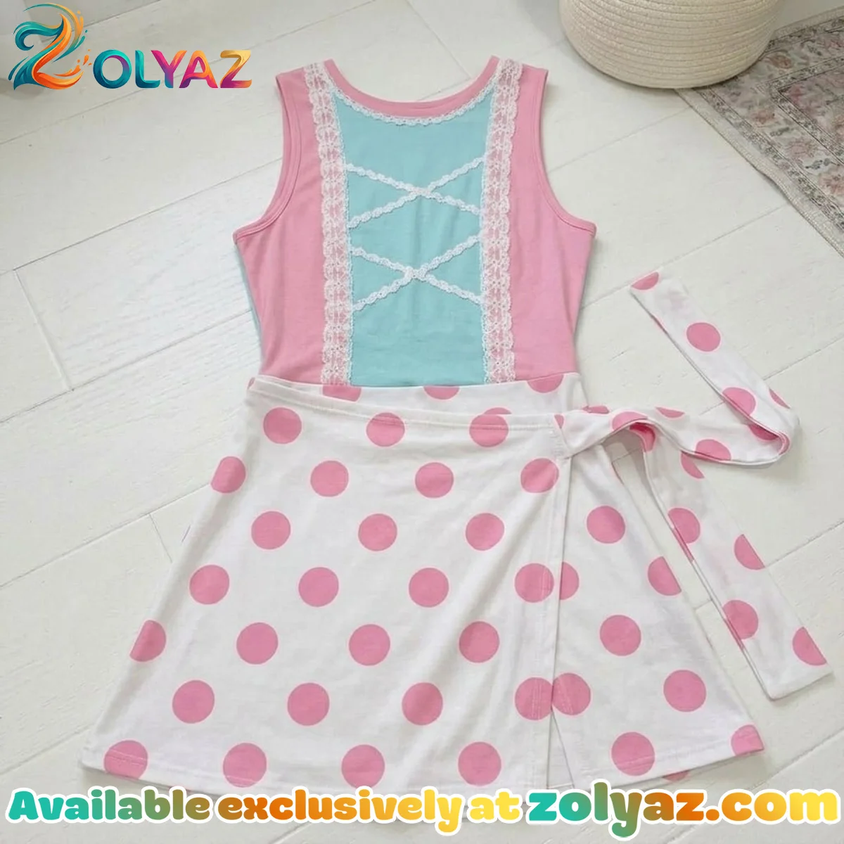 Bo Peep Athletic Dress - Tennis Dress Skirt, Disney Pixar Toy Story Park Vacation Outfit, Bo Peep Skort Dress