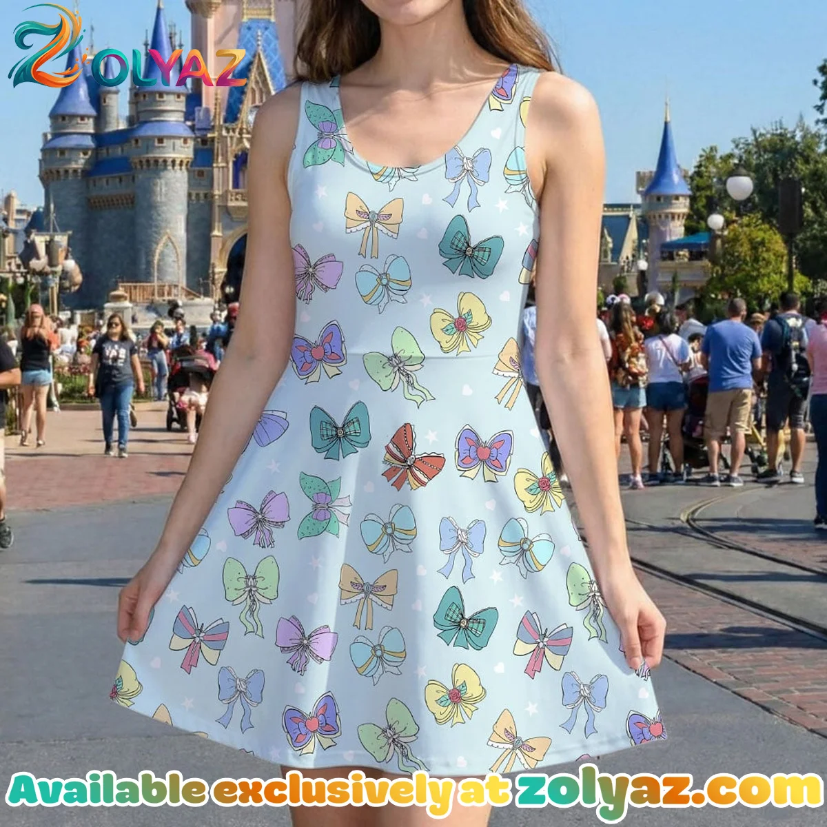 Colorful Bow Skater Dress Colorful Bow Skater Dress