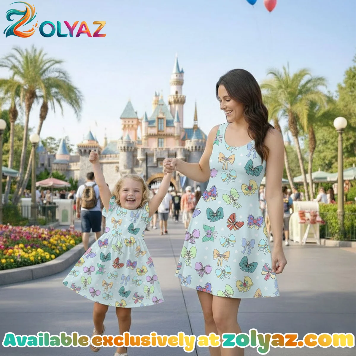 Colorful Bow Skater Dress Colorful Bow Skater Dress