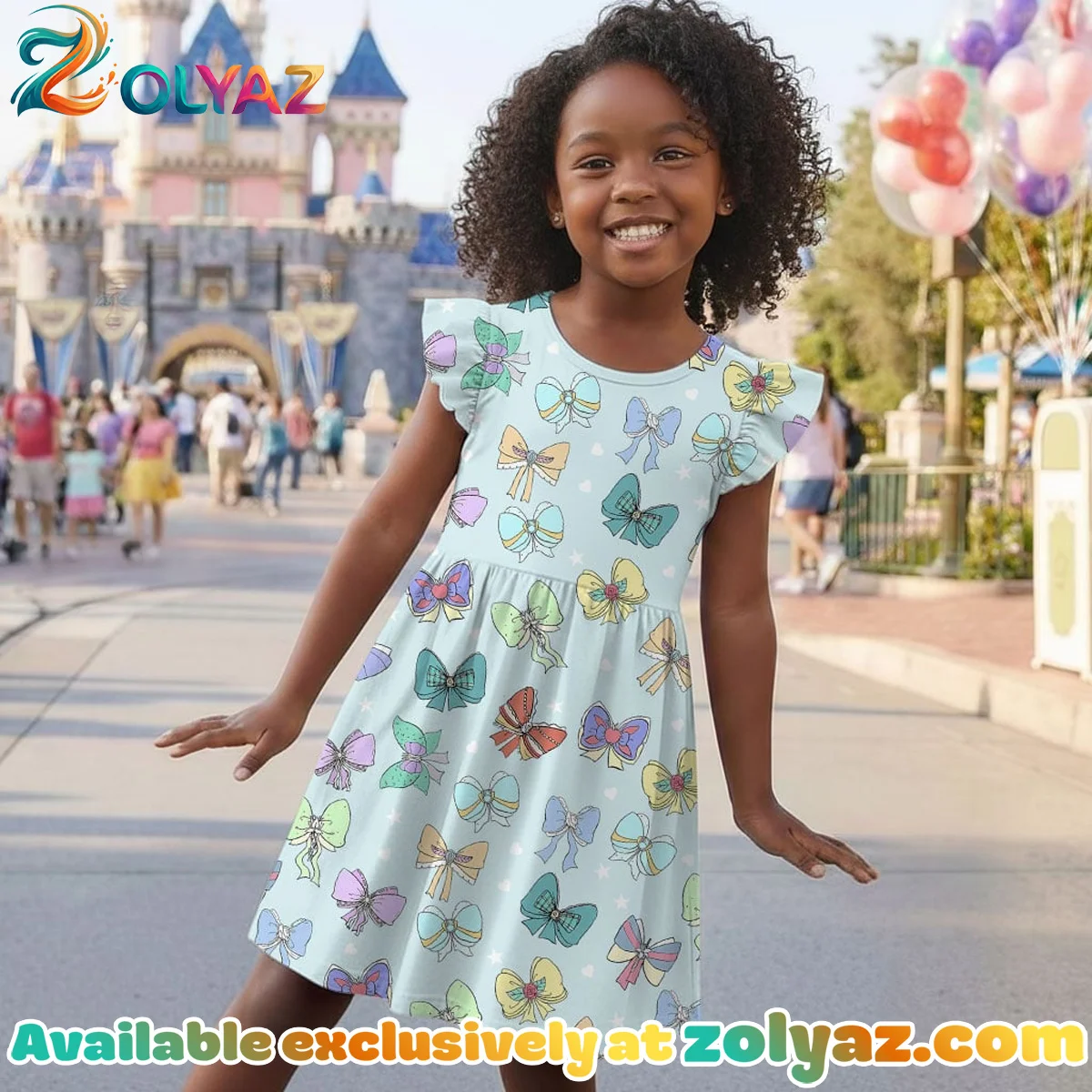 Colorful Bow Skater Dress Colorful Bow Skater Dress